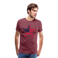 Load image into Gallery viewer, &quot;Stellar Pride&quot; - Men&#39;s Premium 4th of July T-Shirt - heather burgundy

