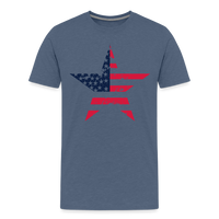 Load image into Gallery viewer, &quot;Stellar Pride&quot; - Men&#39;s Premium 4th of July T-Shirt - heather blue
