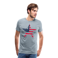Load image into Gallery viewer, &quot;Stellar Pride&quot; - Men&#39;s Premium 4th of July T-Shirt - heather ice blue
