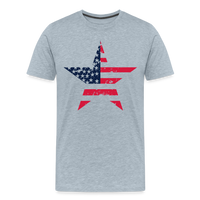Load image into Gallery viewer, &quot;Stellar Pride&quot; - Men&#39;s Premium 4th of July T-Shirt - heather ice blue
