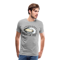 Load image into Gallery viewer, &quot;Shuck It&quot; Humorous Oyster T-Shirt - Unique Casual Seafood Enthusiast Apparel - heather gray
