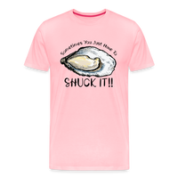 Load image into Gallery viewer, &quot;Shuck It&quot; Humorous Oyster T-Shirt - Unique Casual Seafood Enthusiast Apparel - pink
