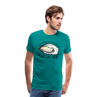 Load image into Gallery viewer, &quot;Shuck It&quot; Humorous Oyster T-Shirt - Unique Casual Seafood Enthusiast Apparel - teal
