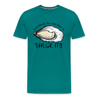 Load image into Gallery viewer, &quot;Shuck It&quot; Humorous Oyster T-Shirt - Unique Casual Seafood Enthusiast Apparel - teal

