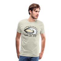 Load image into Gallery viewer, &quot;Shuck It&quot; Humorous Oyster T-Shirt - Unique Casual Seafood Enthusiast Apparel - heather oatmeal
