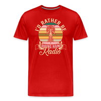 Load image into Gallery viewer, Transmitter Tributes: &#39;I&#39;d Rather Be Doing Ham Radio&#39; - Men&#39;s Premium T-Shirt - red

