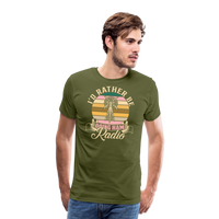 Load image into Gallery viewer, Transmitter Tributes: &#39;I&#39;d Rather Be Doing Ham Radio&#39; - Men&#39;s Premium T-Shirt - olive green

