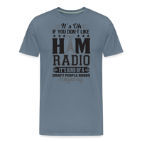Load image into Gallery viewer, Smarty Hams: Exclusive Men&#39;s Premium T-Shirt - steel blue
