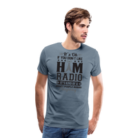 Load image into Gallery viewer, Smarty Hams: Exclusive Men&#39;s Premium T-Shirt - steel blue
