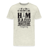 Load image into Gallery viewer, Smarty Hams: Exclusive Men&#39;s Premium T-Shirt - heather oatmeal
