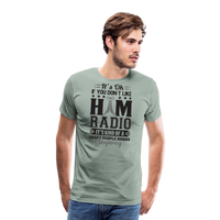 Load image into Gallery viewer, Smarty Hams: Exclusive Men&#39;s Premium T-Shirt - steel green
