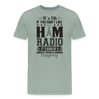Load image into Gallery viewer, Smarty Hams: Exclusive Men&#39;s Premium T-Shirt - steel green
