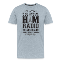 Load image into Gallery viewer, Smarty Hams: Exclusive Men&#39;s Premium T-Shirt - heather ice blue
