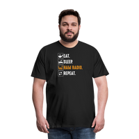 Load image into Gallery viewer, Radiowave Rituals: &#39;Eat. Sleep. Ham Radio. Repeat&#39; - Men&#39;s Premium T-Shirt - black
