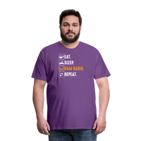 Load image into Gallery viewer, Radiowave Rituals: &#39;Eat. Sleep. Ham Radio. Repeat&#39; - Men&#39;s Premium T-Shirt - purple
