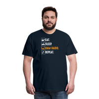 Load image into Gallery viewer, Radiowave Rituals: &#39;Eat. Sleep. Ham Radio. Repeat&#39; - Men&#39;s Premium T-Shirt - deep navy
