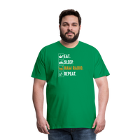 Load image into Gallery viewer, Radiowave Rituals: &#39;Eat. Sleep. Ham Radio. Repeat&#39; - Men&#39;s Premium T-Shirt - kelly green
