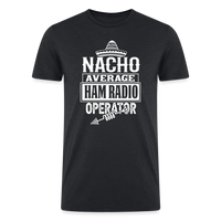 Load image into Gallery viewer, Quirky QSOs: &#39;Nacho Average Ham Radio Operator&#39; - Men’s Tri-Blend Organic T-Shirt - heather black
