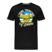 Load image into Gallery viewer, Cognitive Callsigns: &#39;I Think, Therefore I Ham&#39; - Men&#39;s Premium T-Shirt - black
