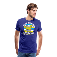 Load image into Gallery viewer, Cognitive Callsigns: &#39;I Think, Therefore I Ham&#39; - Men&#39;s Premium T-Shirt - royal blue
