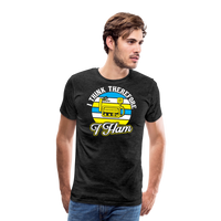 Load image into Gallery viewer, Cognitive Callsigns: &#39;I Think, Therefore I Ham&#39; - Men&#39;s Premium T-Shirt - charcoal grey
