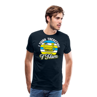 Load image into Gallery viewer, Cognitive Callsigns: &#39;I Think, Therefore I Ham&#39; - Men&#39;s Premium T-Shirt - deep navy
