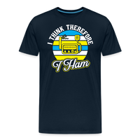 Load image into Gallery viewer, Cognitive Callsigns: &#39;I Think, Therefore I Ham&#39; - Men&#39;s Premium T-Shirt - deep navy
