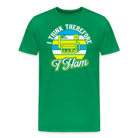 Load image into Gallery viewer, Cognitive Callsigns: &#39;I Think, Therefore I Ham&#39; - Men&#39;s Premium T-Shirt - kelly green
