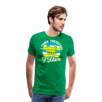 Load image into Gallery viewer, Cognitive Callsigns: &#39;I Think, Therefore I Ham&#39; - Men&#39;s Premium T-Shirt - kelly green
