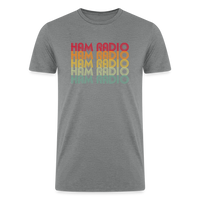 Load image into Gallery viewer, Retro Radiowaves: &#39;Ham Radio&#39; - Men’s Tri-Blend Organic T-Shirt - heather gray
