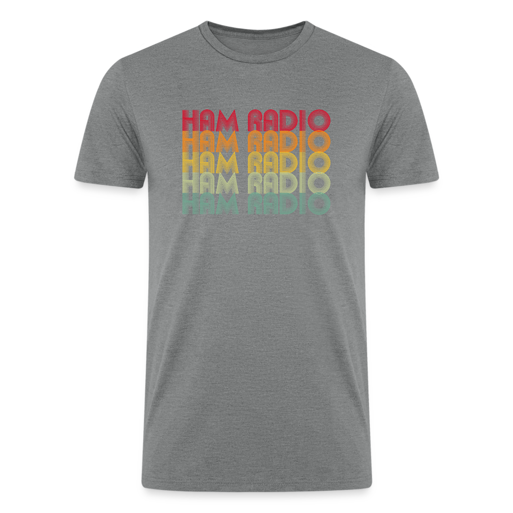 Retro Radiowaves: 'Ham Radio' - Men’s Tri-Blend Organic T-Shirt - heather gray