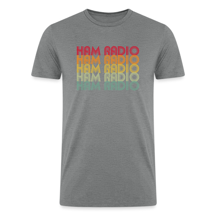 Retro Radiowaves: 'Ham Radio' - Men’s Tri-Blend Organic T-Shirt - heather gray