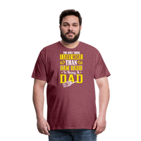 Load image into Gallery viewer, Father&#39;s Frequencies: &#39;The Only Thing I Love More Than Ham Radio is Being a Dad&#39; - Men&#39;s Premium T-Shirt - heather burgundy
