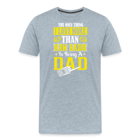 Load image into Gallery viewer, Father&#39;s Frequencies: &#39;The Only Thing I Love More Than Ham Radio is Being a Dad&#39; - Men&#39;s Premium T-Shirt - heather ice blue
