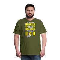 Load image into Gallery viewer, Father&#39;s Frequencies: &#39;The Only Thing I Love More Than Ham Radio is Being a Dad&#39; - Men&#39;s Premium T-Shirt - olive green
