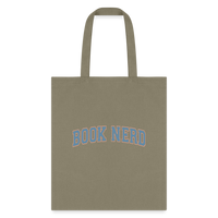 Load image into Gallery viewer, Book Nerd: Literary Themed Tote Bag for Avid Readers - khaki
