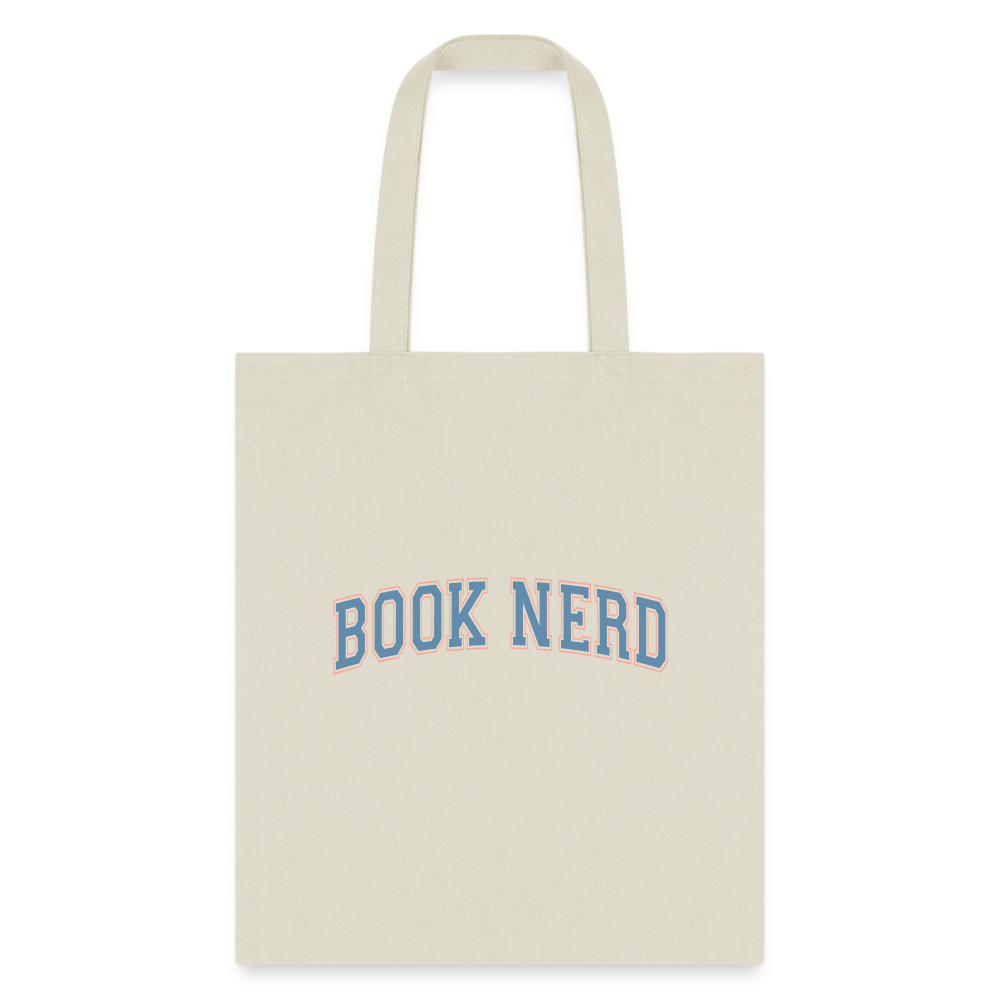 Book Nerd: Literary Themed Tote Bag for Avid Readers - natural