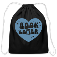 Load image into Gallery viewer, Book Lover: Cotton Drawstring Bag for Literature Enthusiasts - black
