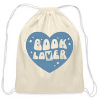 Load image into Gallery viewer, Book Lover: Cotton Drawstring Bag for Literature Enthusiasts - natural
