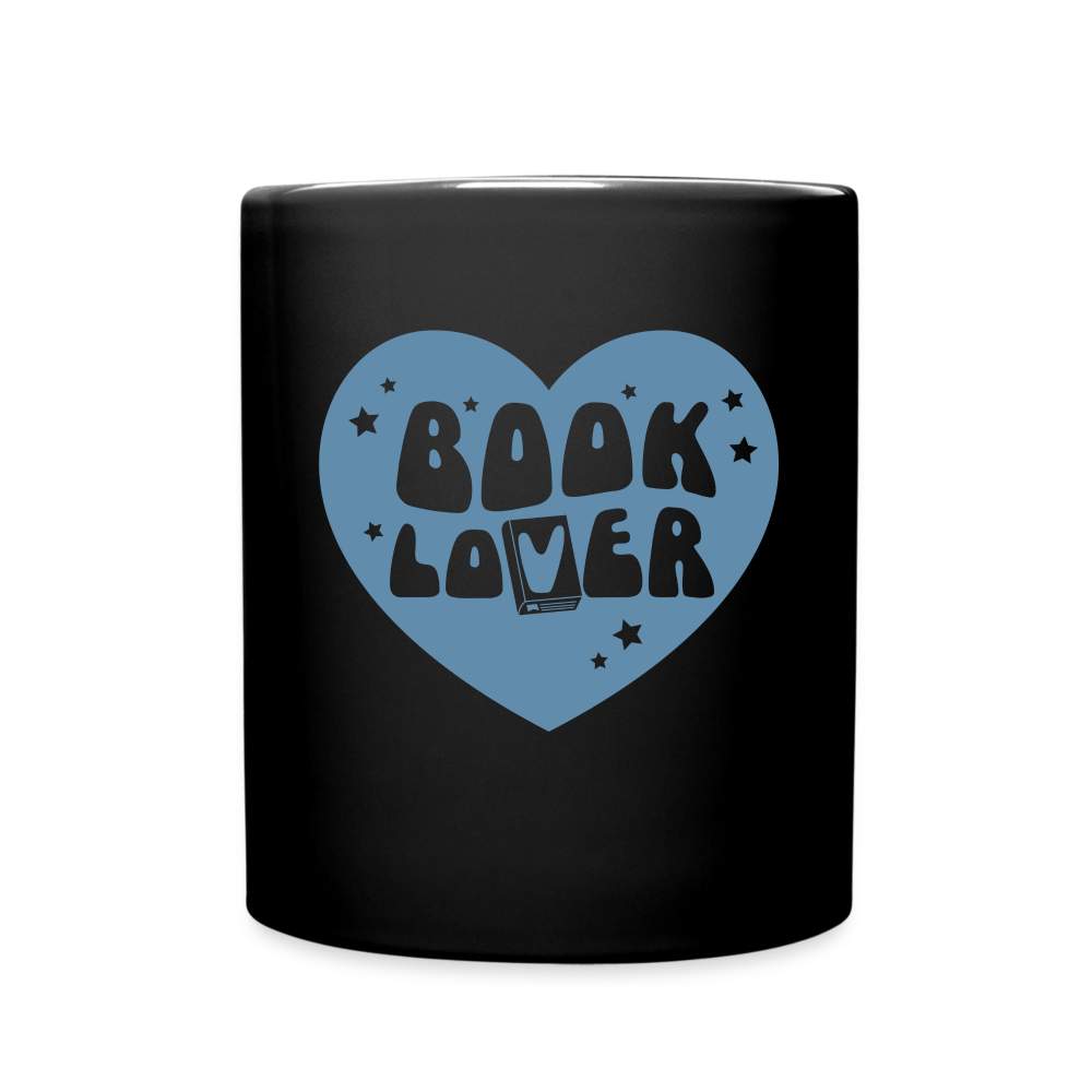 Book Lover: Black Ceramic Mug for Bibliophiles - black