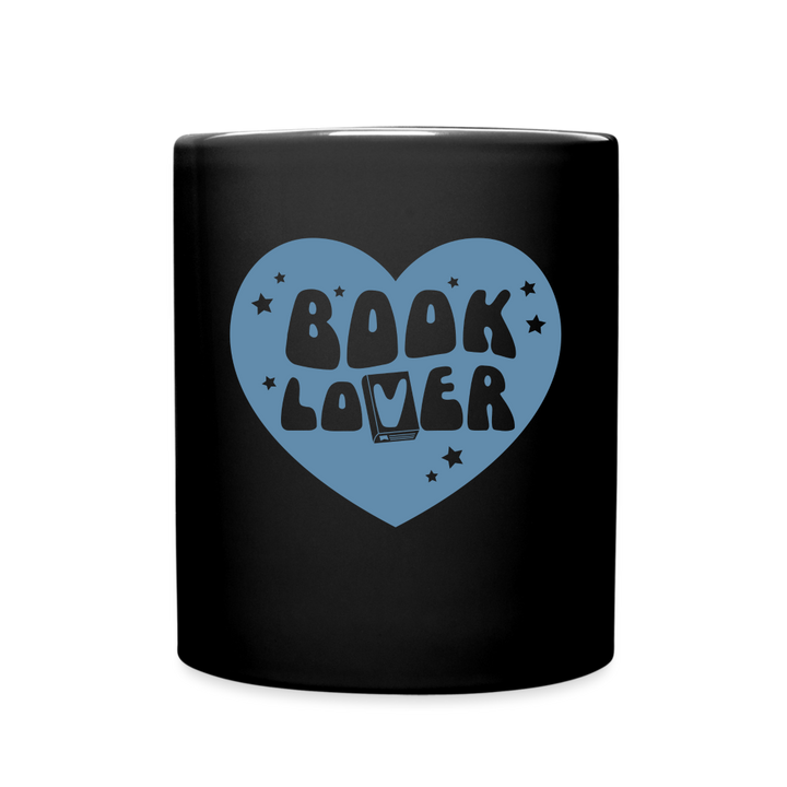 Book Lover: Black Ceramic Mug for Bibliophiles - black