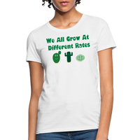 Load image into Gallery viewer, “We All Grow At Different Rates-Cactus”-Women&#39;s T-Shirt - white
