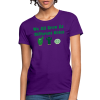 Load image into Gallery viewer, “We All Grow At Different Rates-Cactus”-Women&#39;s T-Shirt - purple
