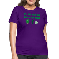 Load image into Gallery viewer, “We All Grow At Different Rates-Cactus”-Women&#39;s T-Shirt - purple
