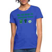 Load image into Gallery viewer, “We All Grow At Different Rates-Cactus”-Women&#39;s T-Shirt - royal blue
