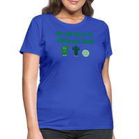 Load image into Gallery viewer, “We All Grow At Different Rates-Cactus”-Women&#39;s T-Shirt - royal blue
