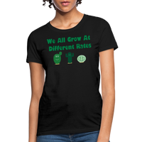 Load image into Gallery viewer, “We All Grow At Different Rates-Cactus”-Women&#39;s T-Shirt - black
