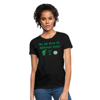 Load image into Gallery viewer, “We All Grow At Different Rates-Cactus”-Women&#39;s T-Shirt - black
