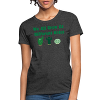 Load image into Gallery viewer, “We All Grow At Different Rates-Cactus”-Women&#39;s T-Shirt - heather black
