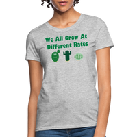 Load image into Gallery viewer, “We All Grow At Different Rates-Cactus”-Women&#39;s T-Shirt - heather gray
